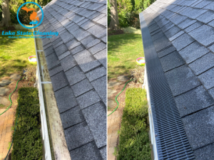 Raindrop Gutter Guard Installation by Lake State Cleaning