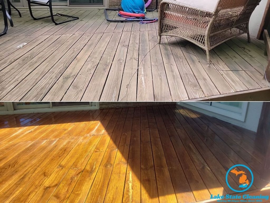 Deck Power Washing in Troy MI Lake State Cleaning