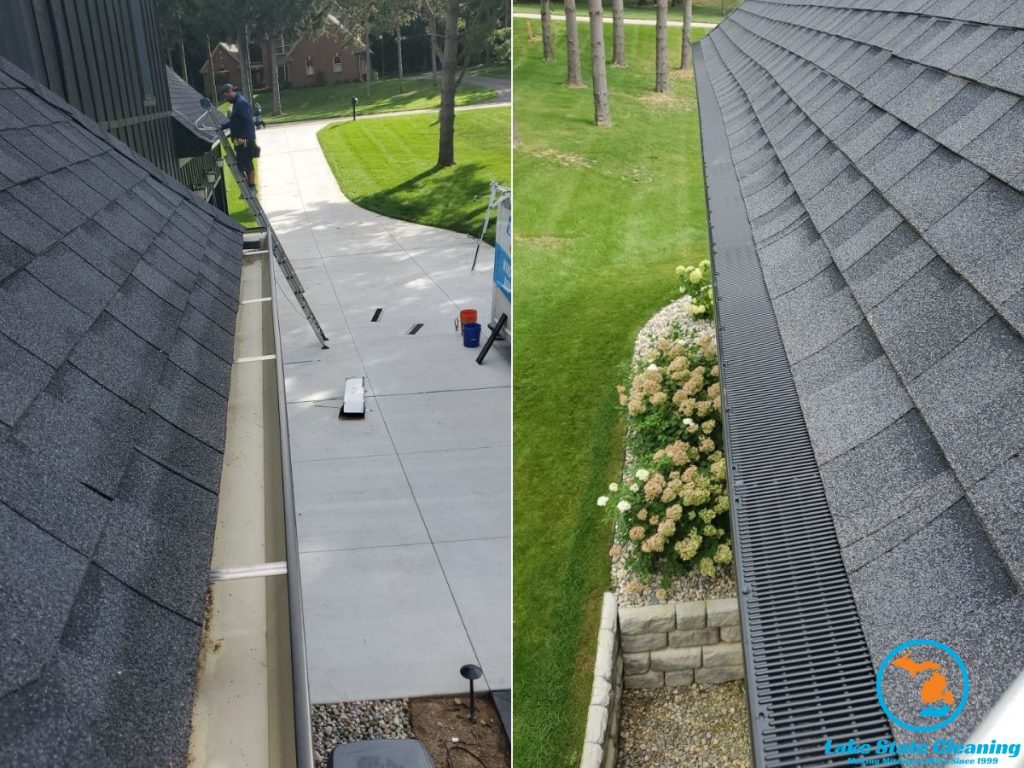 Gutter Guards in Lake Orion MI Lake State Cleaning Raindrop Gutter Guards